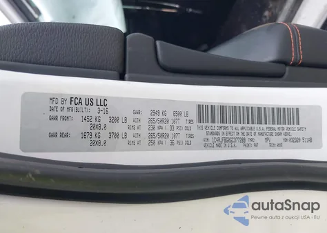 2016 Jeep Grand Cherokee Limited 75Th Anniversary z USA, uszkodzony, nr VIN 1C4RJFBG0GC377289